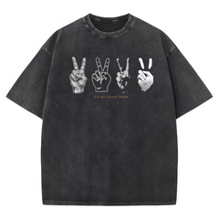 Peace Hands Oversized Tee