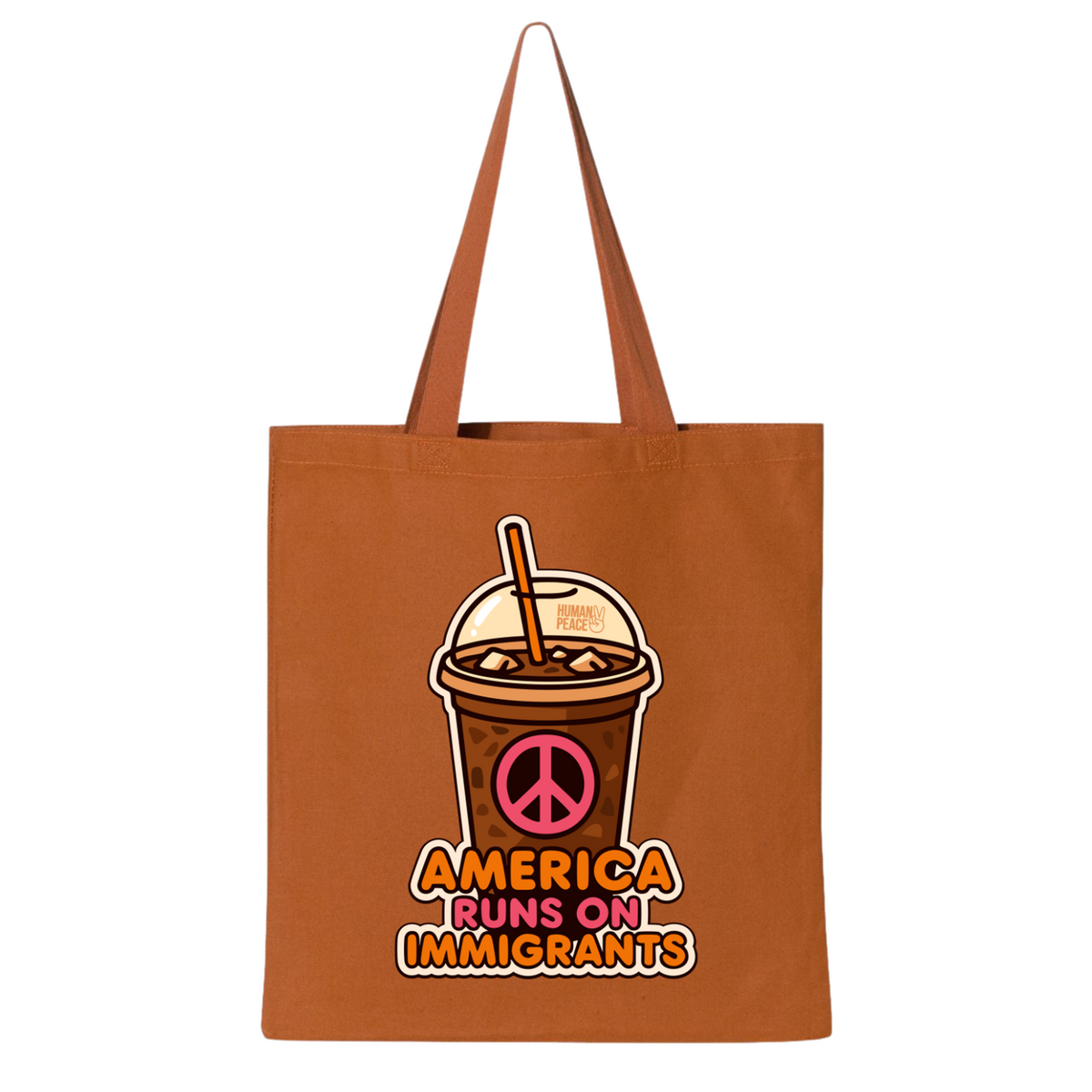 America Runs on Immigrants Tote Bag