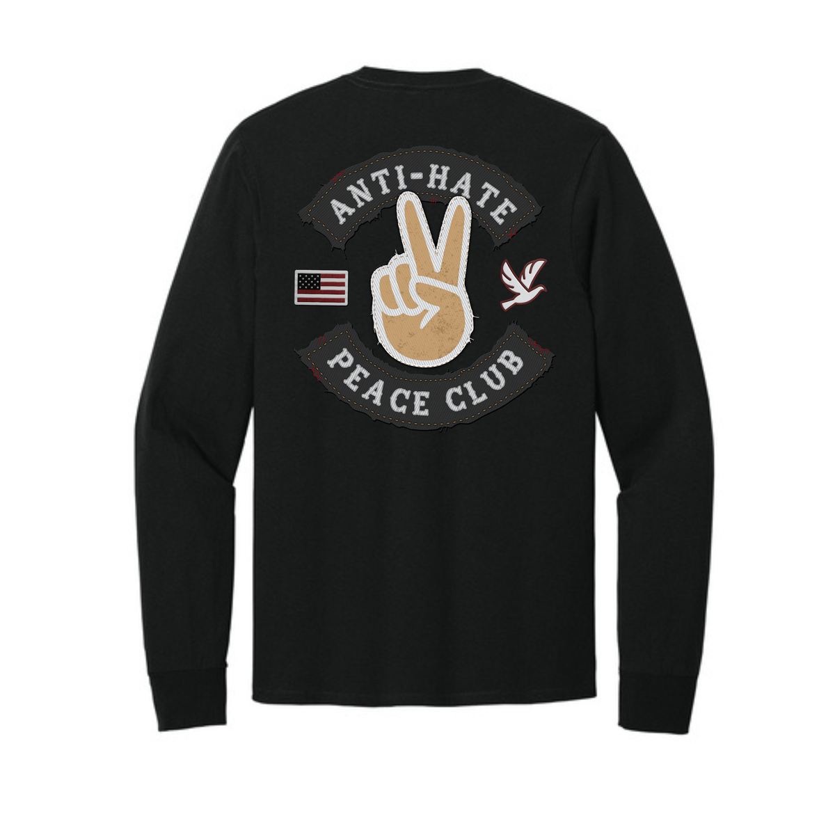 Peace Club Long Sleeve Tee (Black)