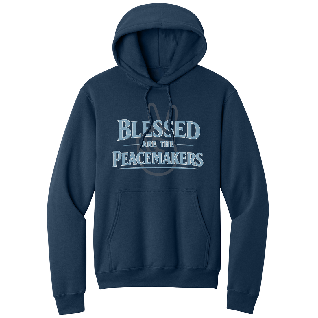 Blessed Are the Peacemakers Hoodie in navy