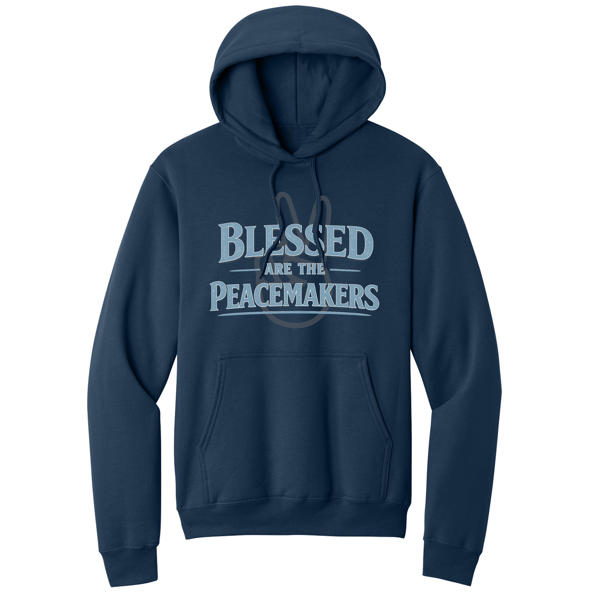 Blessed Are the Peacemakers Hoodie in navy
