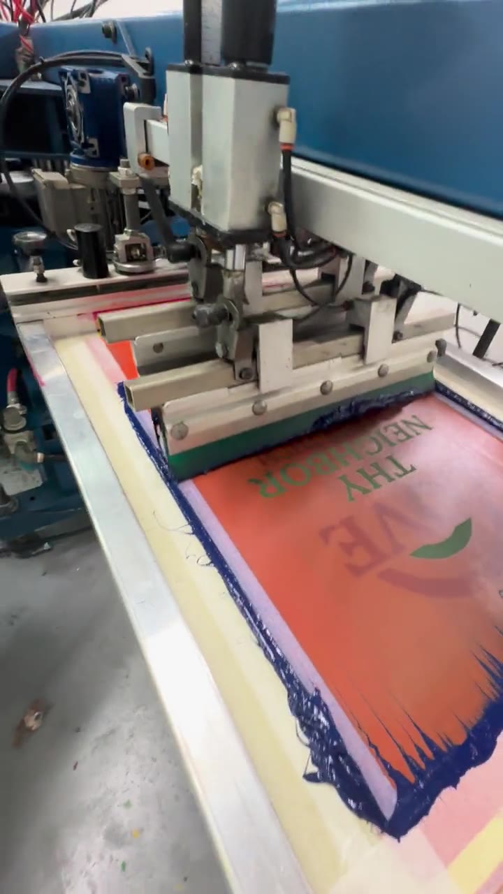 Screen printed on our automatic press.